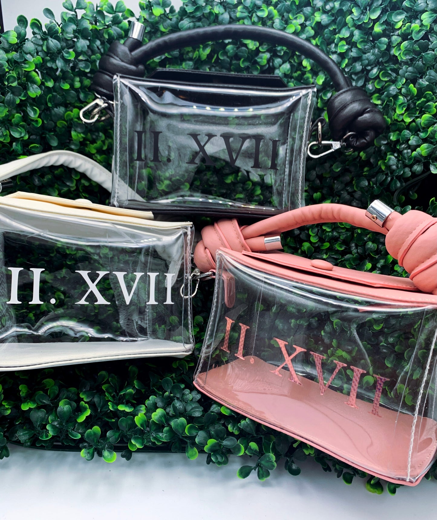 Roman Numeral Top Knots Bag