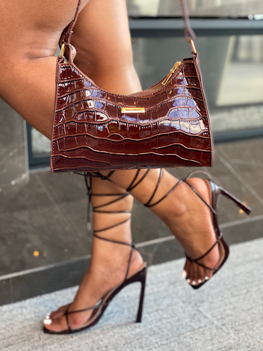 Sleek Slithered Handbag